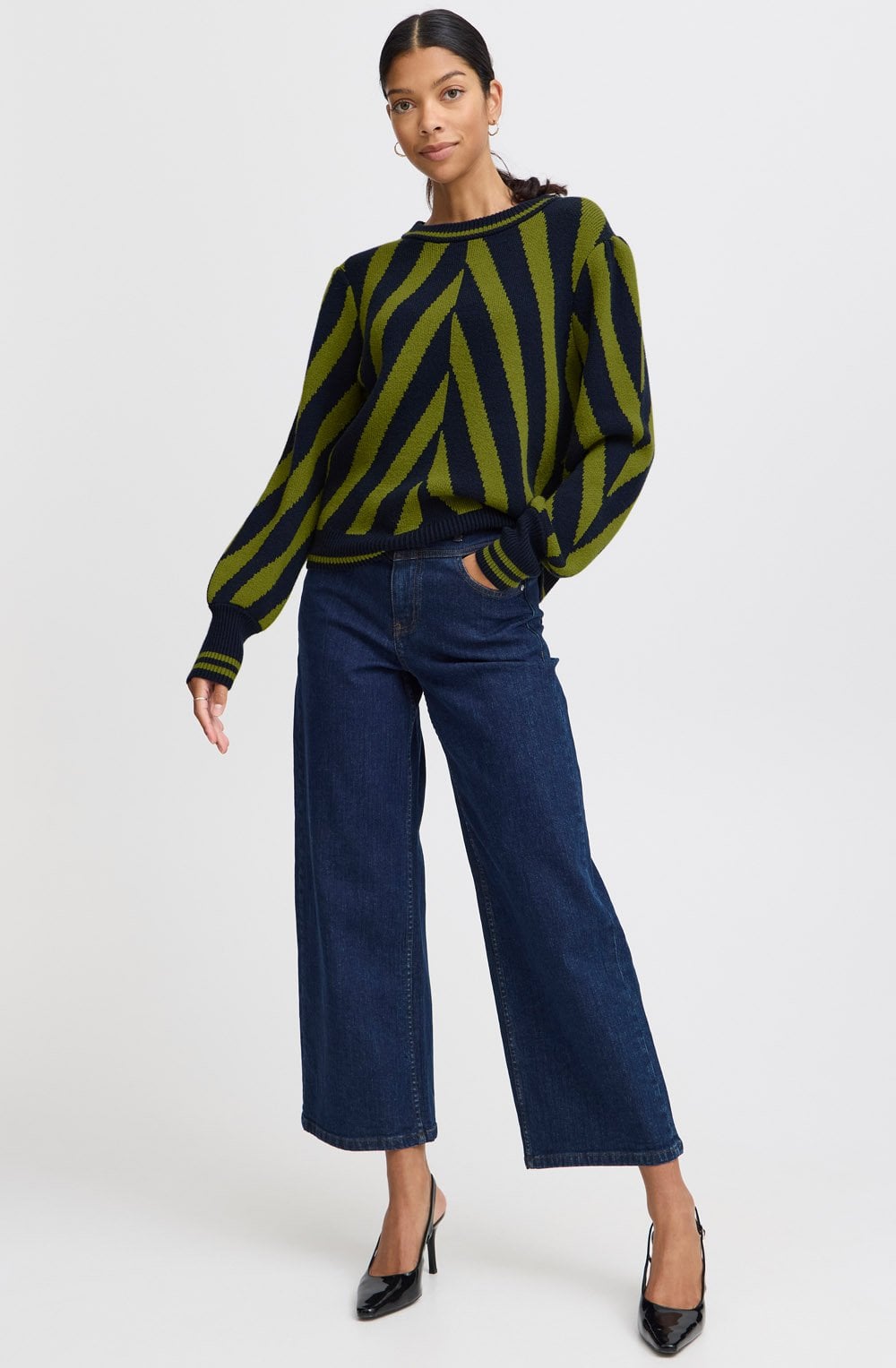 Woodbine Contrast Striped Jumper