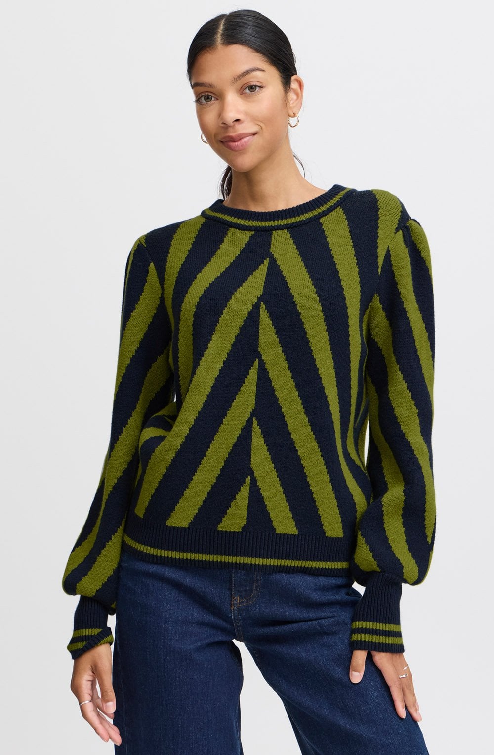 Woodbine Contrast Striped Jumper