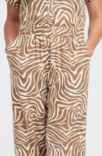 Woodsmoke Animal Print Linen Mix Cropped Trousers