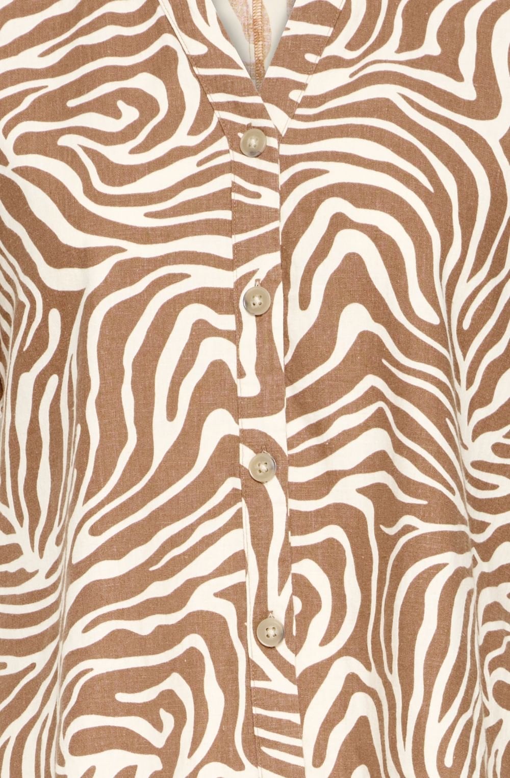 Woodsmoke Animal Print Linen Mix Shirt
