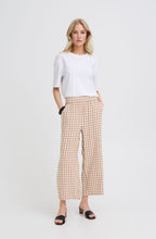 Woodsmoke Checked Linen Mix Cropped Trousers