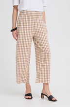 Woodsmoke Checked Linen Mix Cropped Trousers