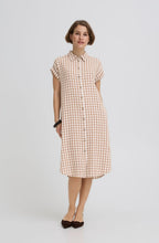Woodsmoke Checked Linen Mix Shirt Dress