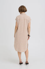 Woodsmoke Checked Linen Mix Shirt Dress