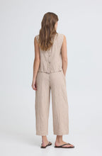 Woodsmoke Striped Linen Mix Cropped Trousers