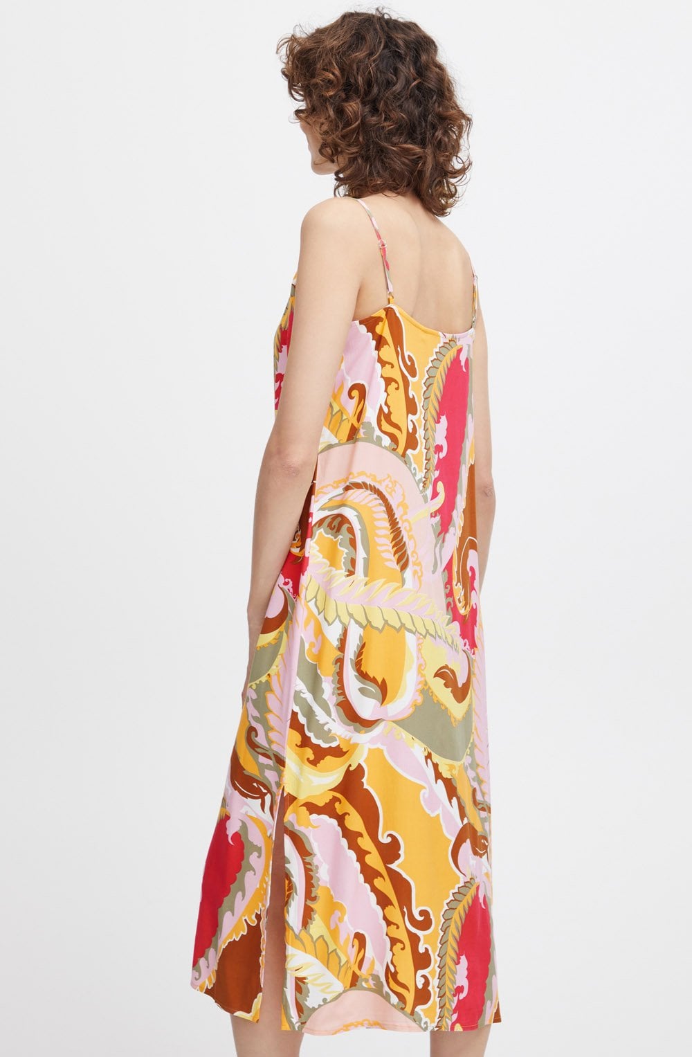 Yarrow Paisley Strappy Slip Dress