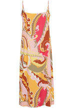 Yarrow Paisley Strappy Slip Dress