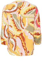 Yarrow Paisley V Neck Blouse