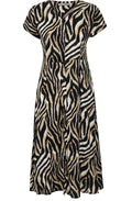 Zebra Print Shirt Dress