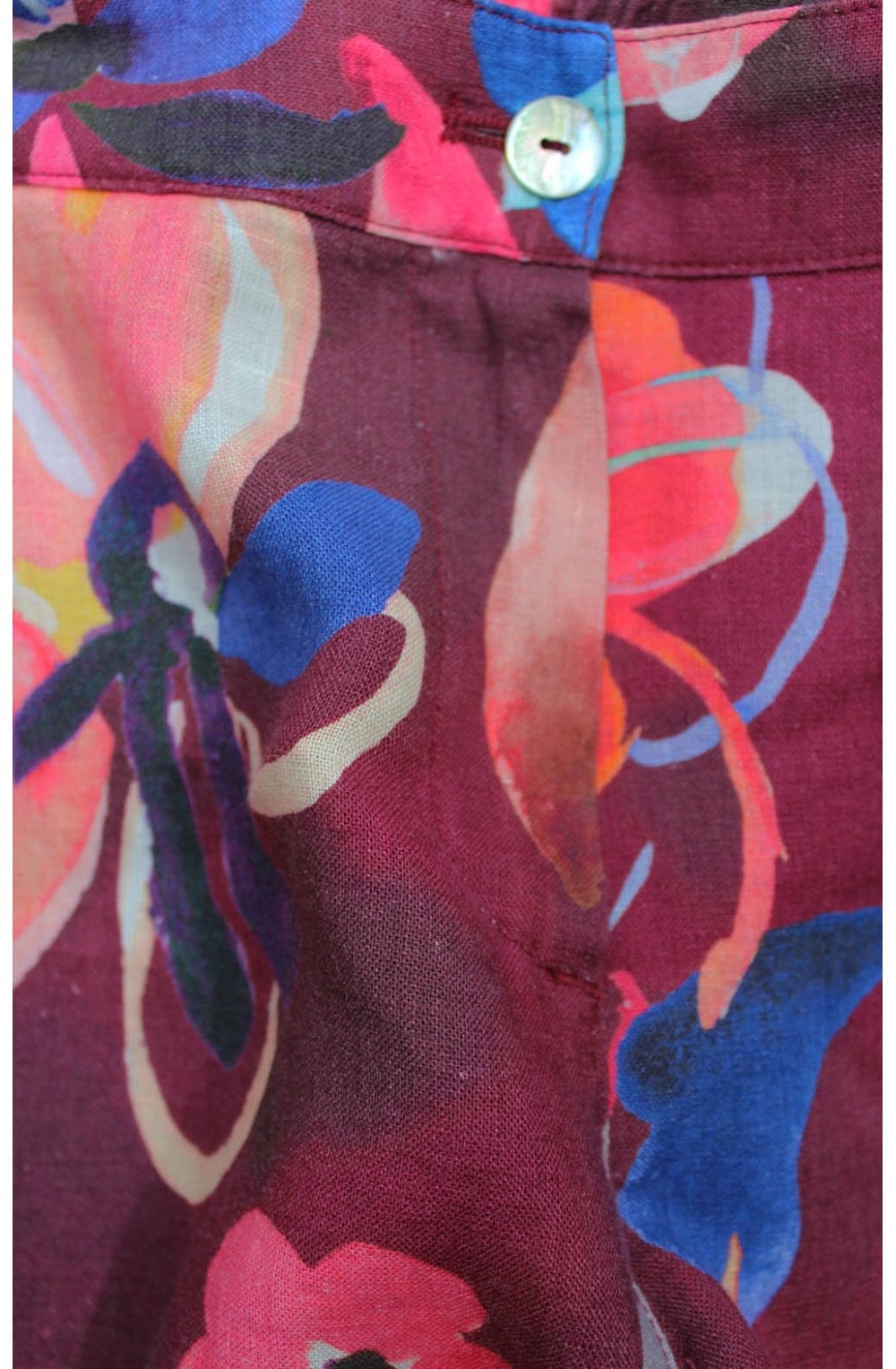 Bold Floral Print Trousers