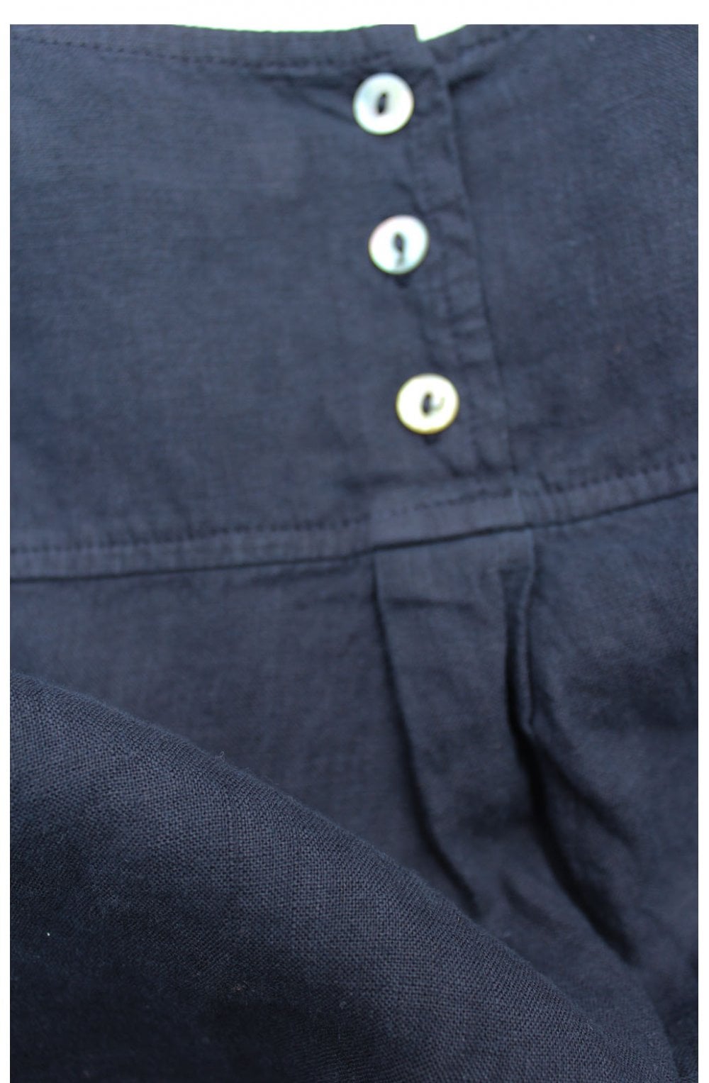 Dark Blue Linen Top
