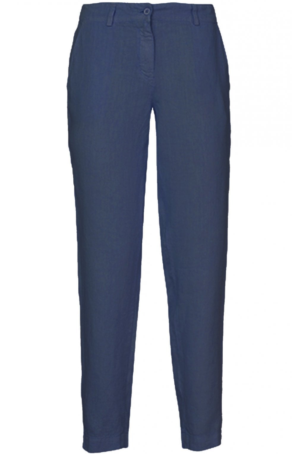 Dark Blue Linen Trousers