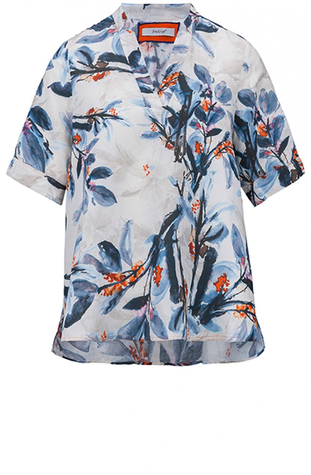 V Neck Floral Print Top