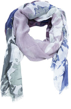 Abstract Floral Print Scarf