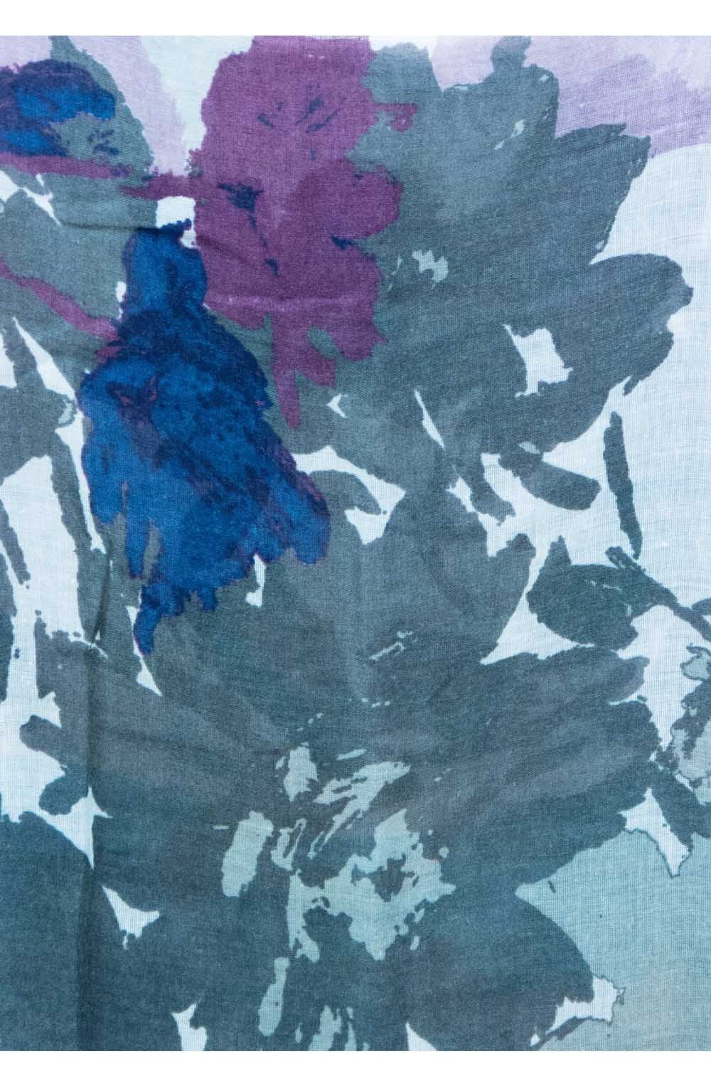 Abstract Floral Print Scarf