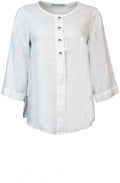 Alika White Linen Blouse