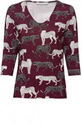 Animal Design Jersey Top