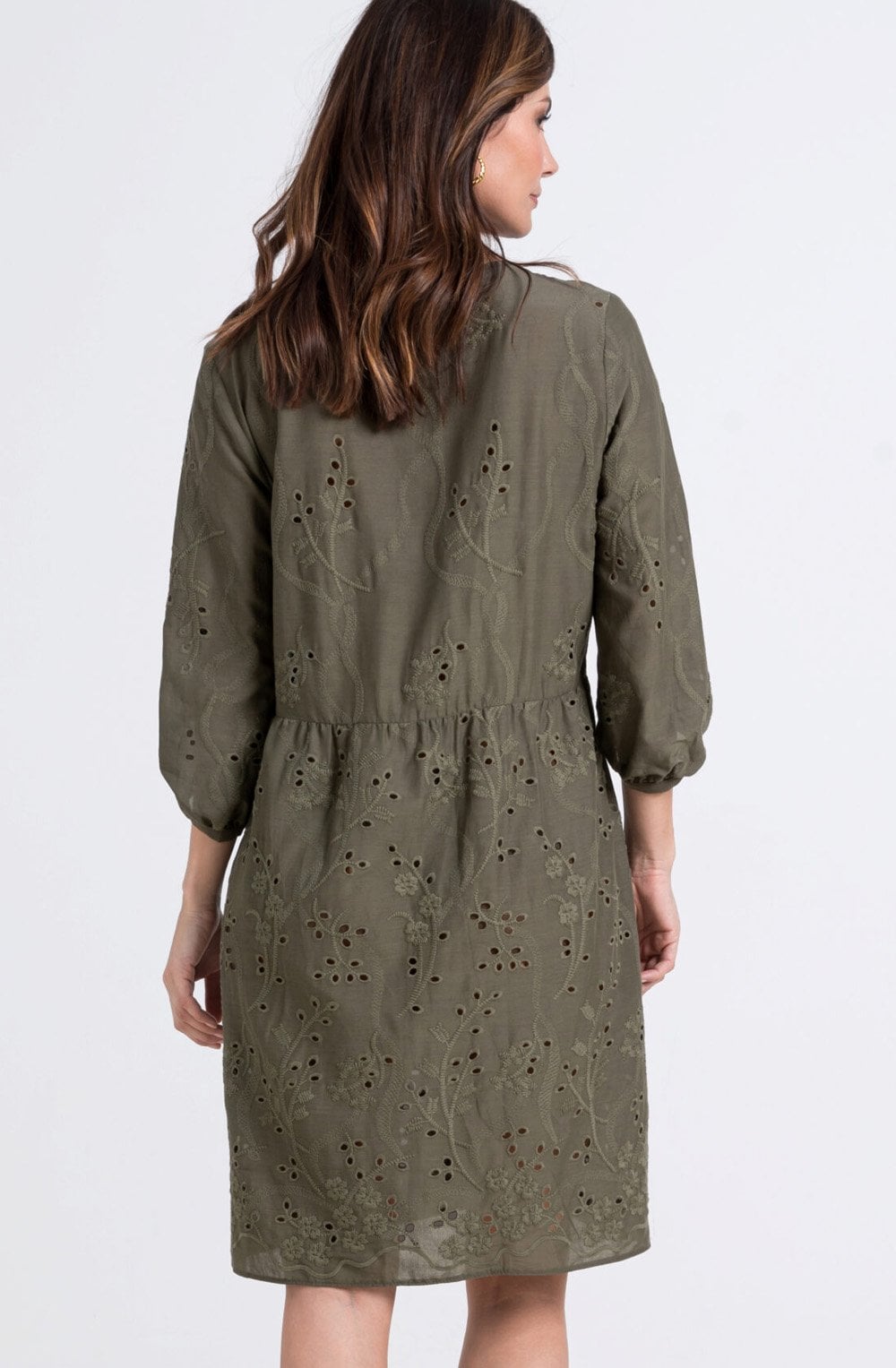 Arina Safari Broderie Anglaise Dress