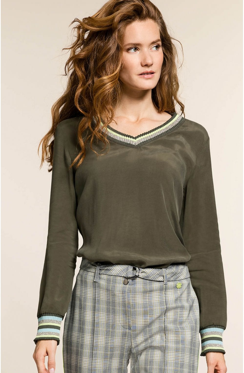 Avocado Green Blouse