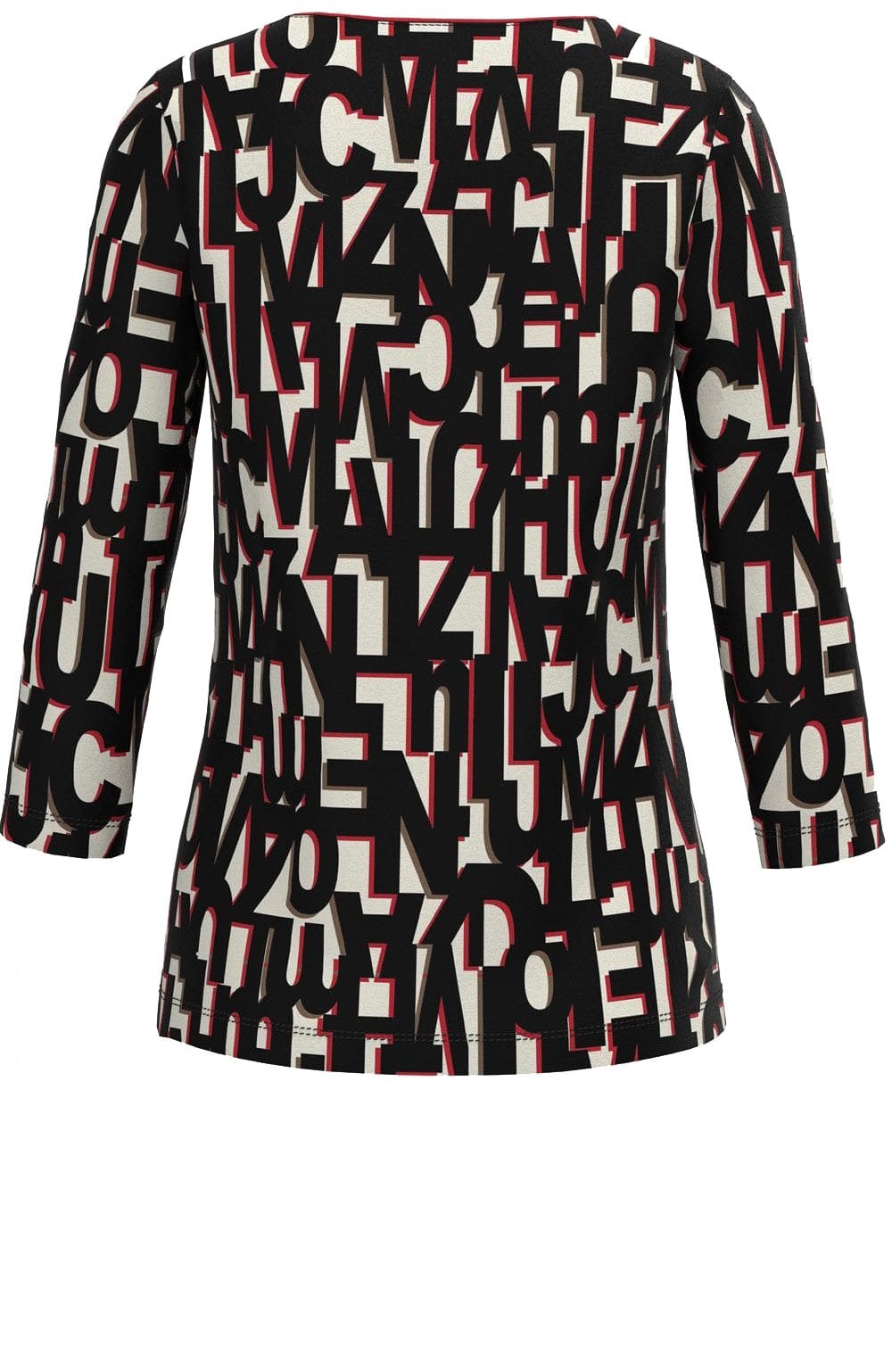 Black And White Bold Text Print Top