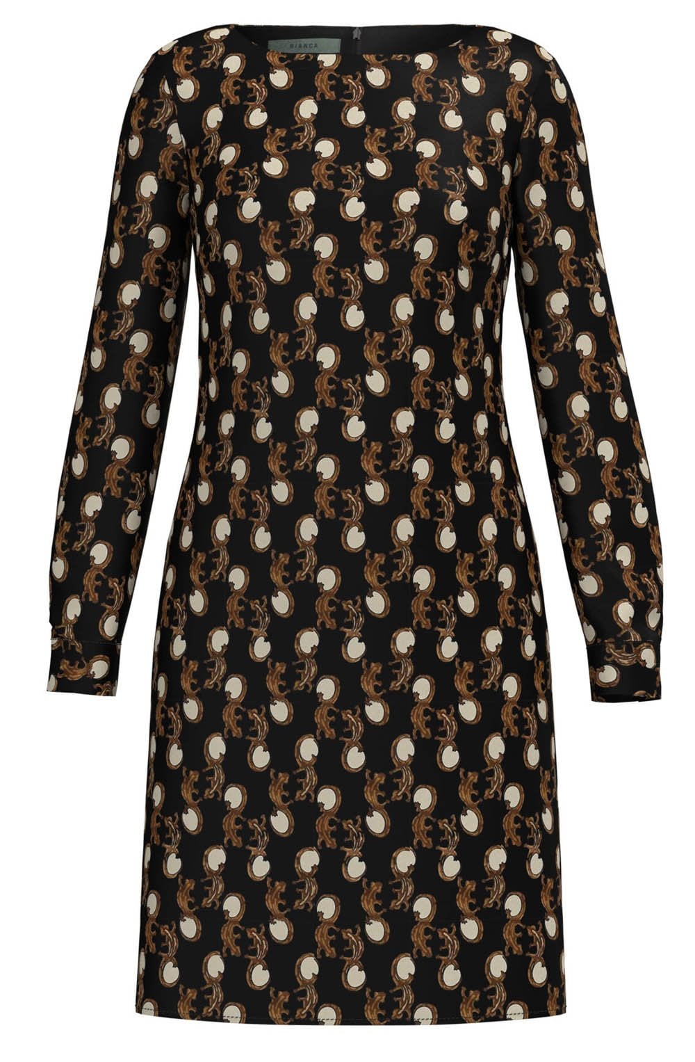 Black & Brown Lizard Print Dress