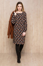 Black & Brown Lizard Print Dress