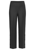 Black Button Detail Trousers