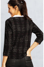 Black Fleck Design Top