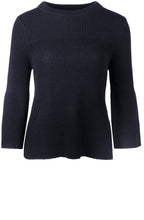 Black Ribbed Knit Sweater