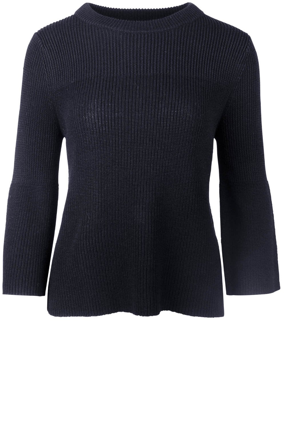 Black Ribbed Knit Sweater