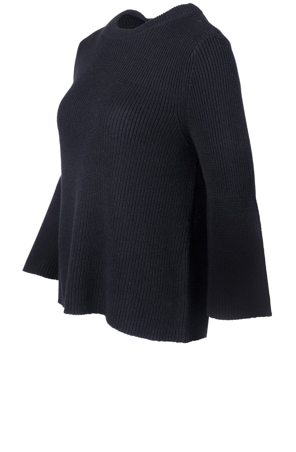 Black Ribbed Knit Sweater