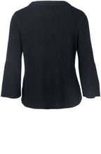 Black Ribbed Knit Sweater