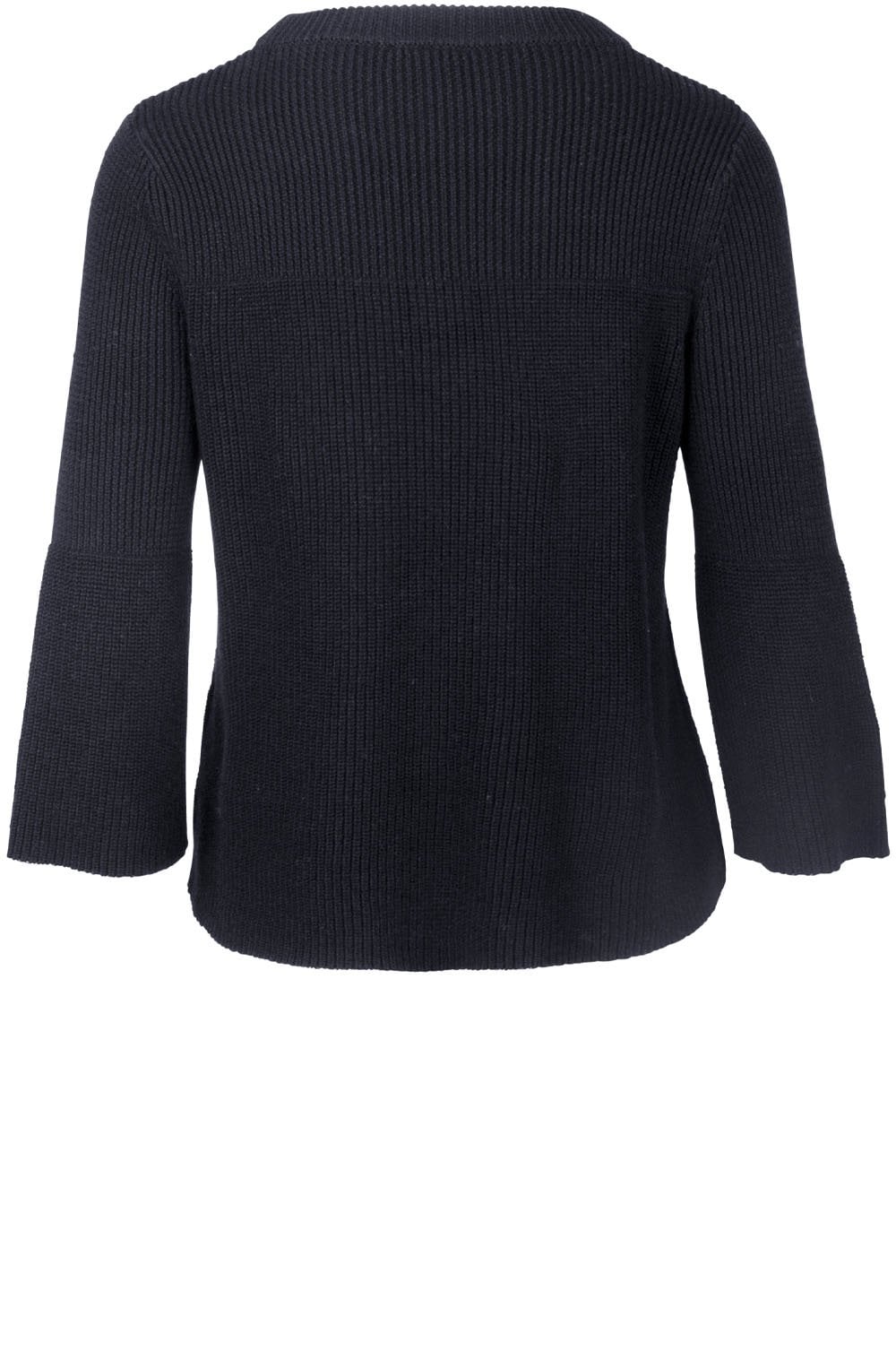 Black Ribbed Knit Sweater
