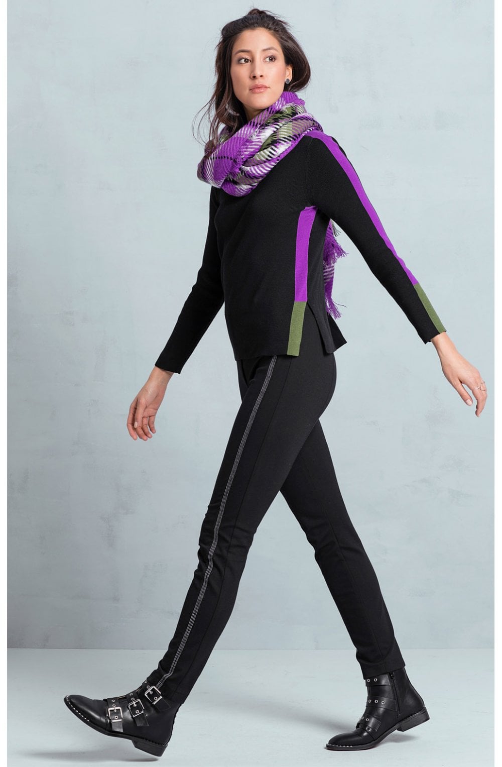 Black Slim Leg Trousers
