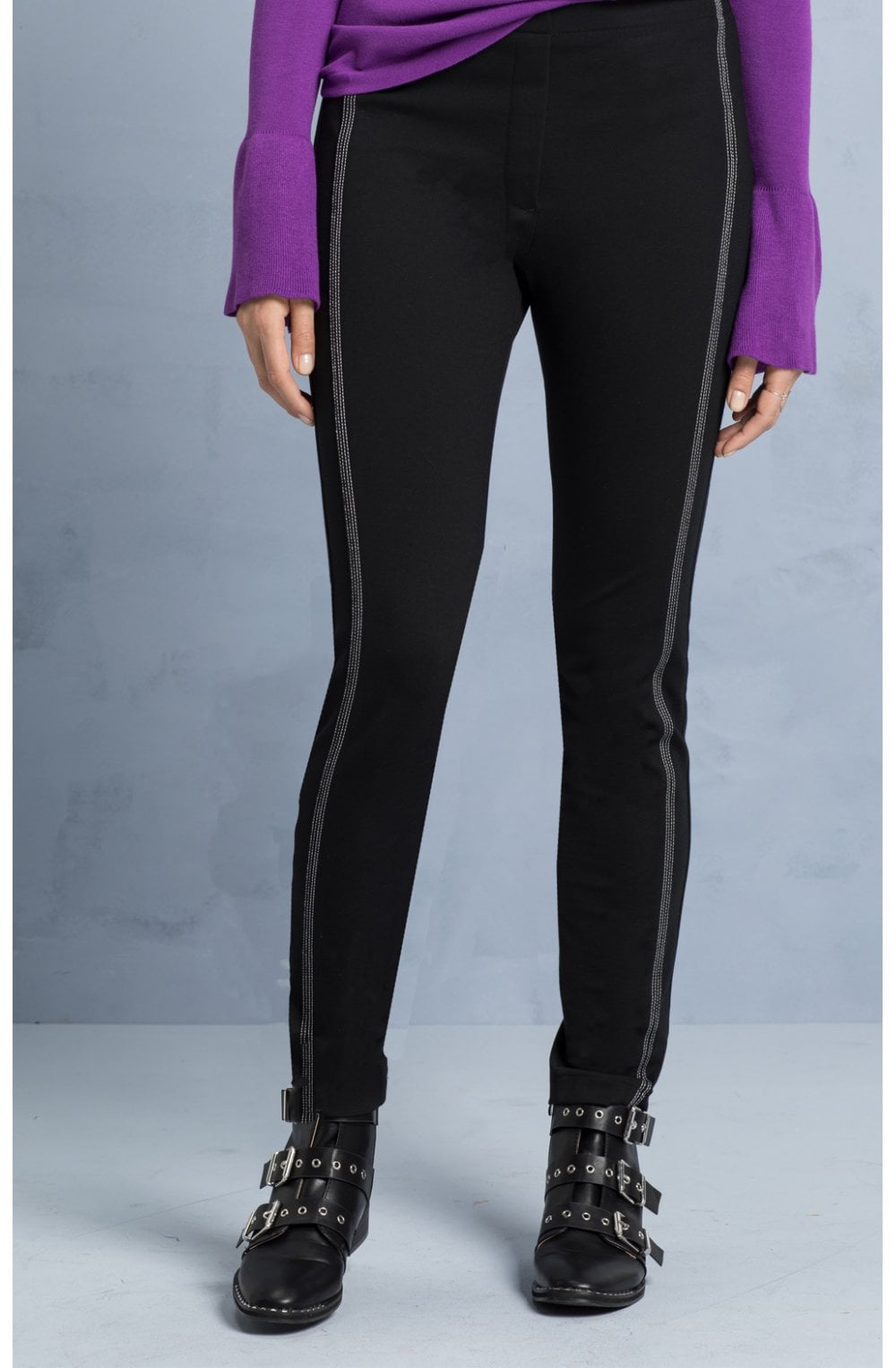 Black Slim Leg Trousers