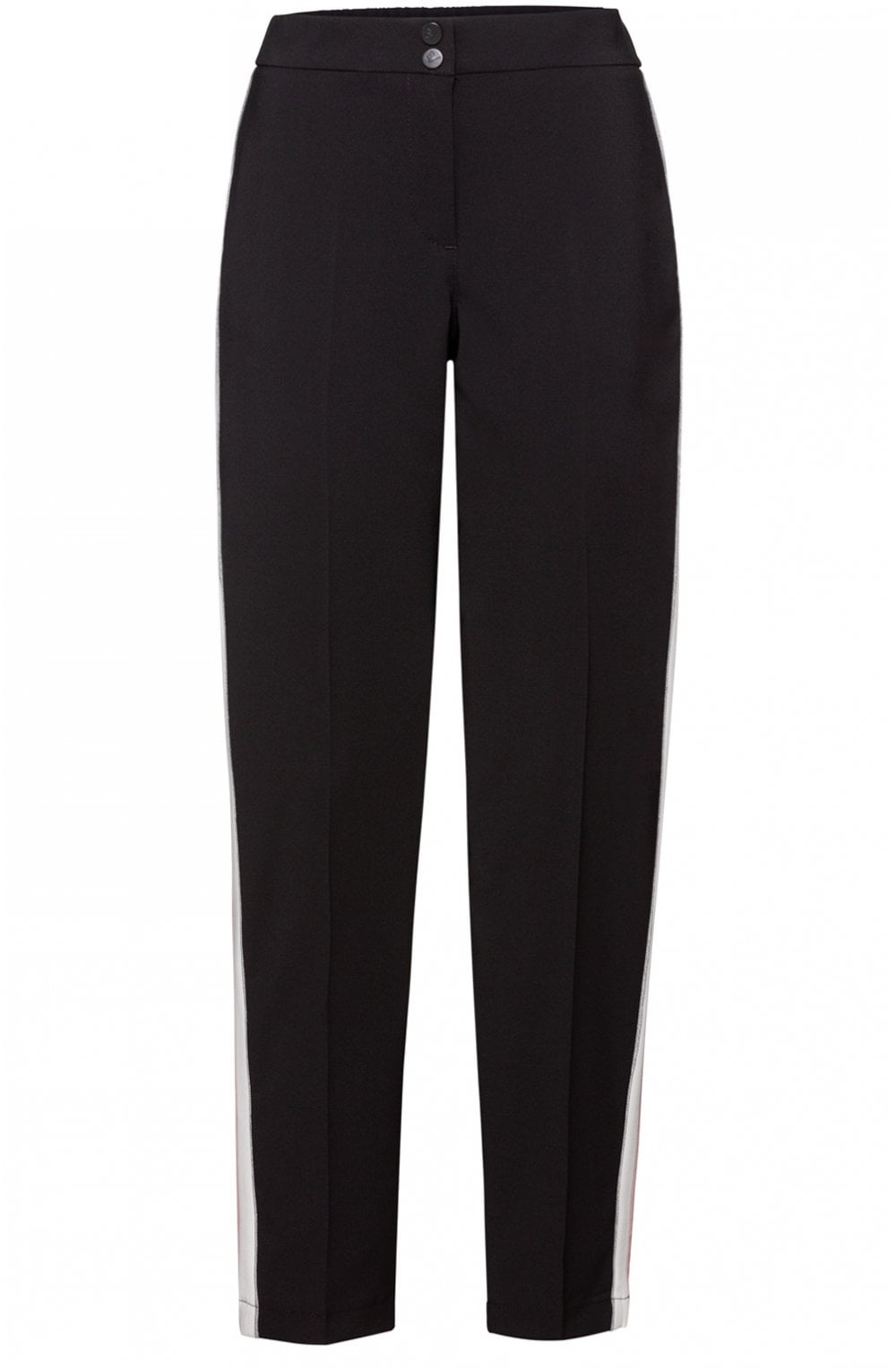 Black Stripe Detailed Trousers