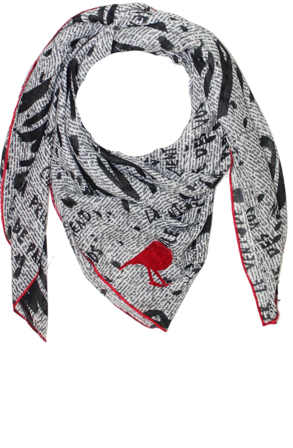 Black & White Bold Print Scarf