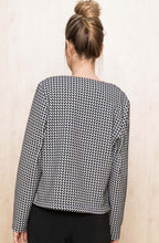 Black & White Dog Tooth Jacket
