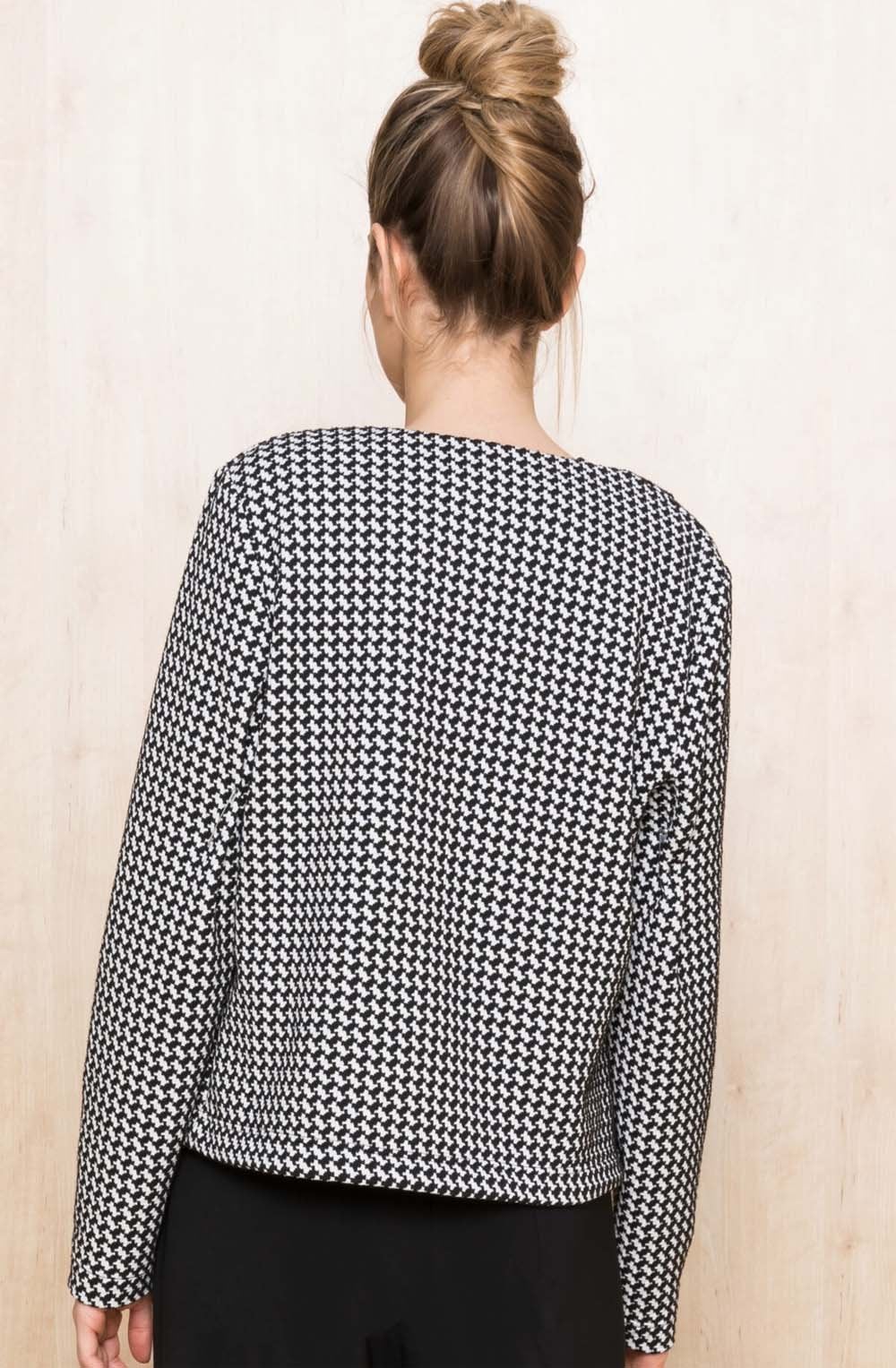 Black & White Dog Tooth Jacket