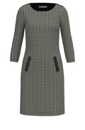 Black & White Dog Tooth Pattern Dress