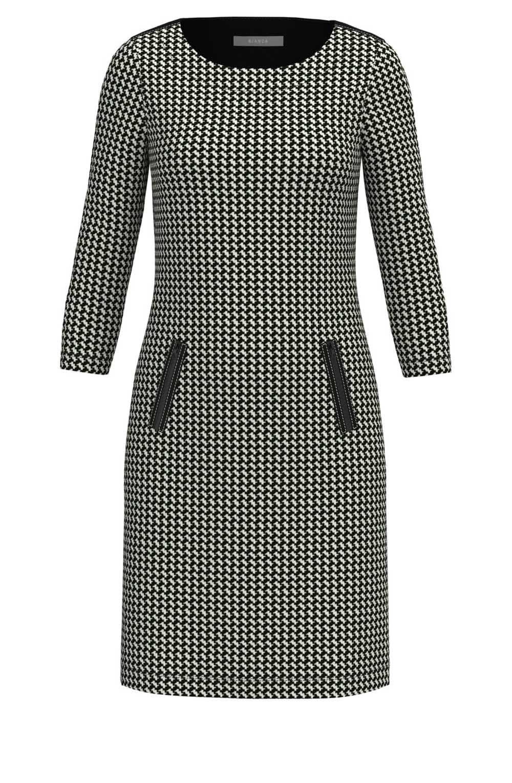 Black & White Dog Tooth Pattern Dress