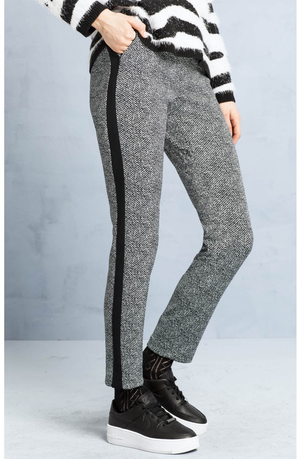 Black & White Patterned Trousers