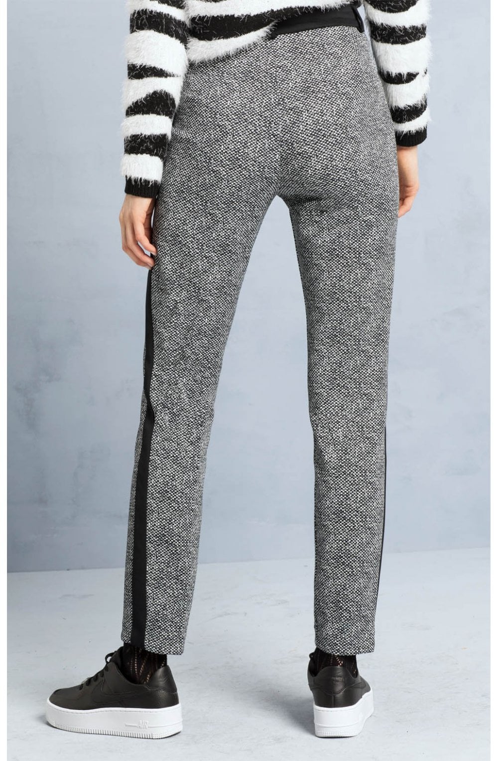 Black & White Patterned Trousers