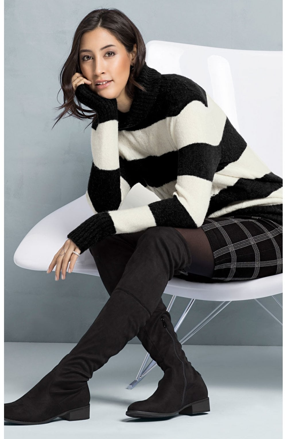 Black & White Striped Jumper