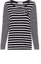 Black & White Striped Top