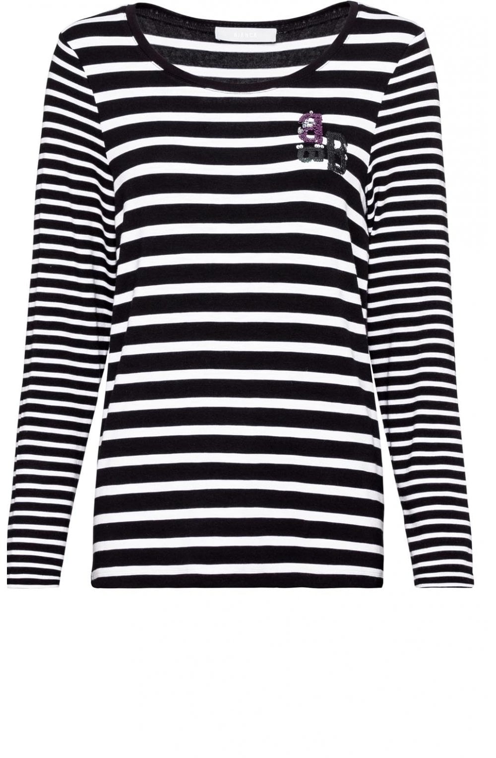 Black & White Striped Top