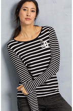 Black & White Striped Top