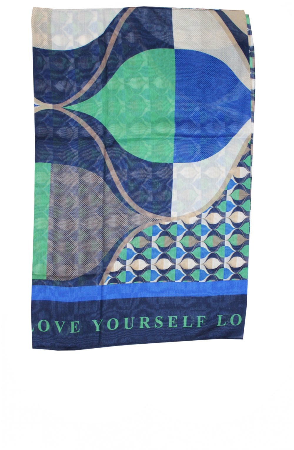 Blue and Green Love Yourself Delos Scarf