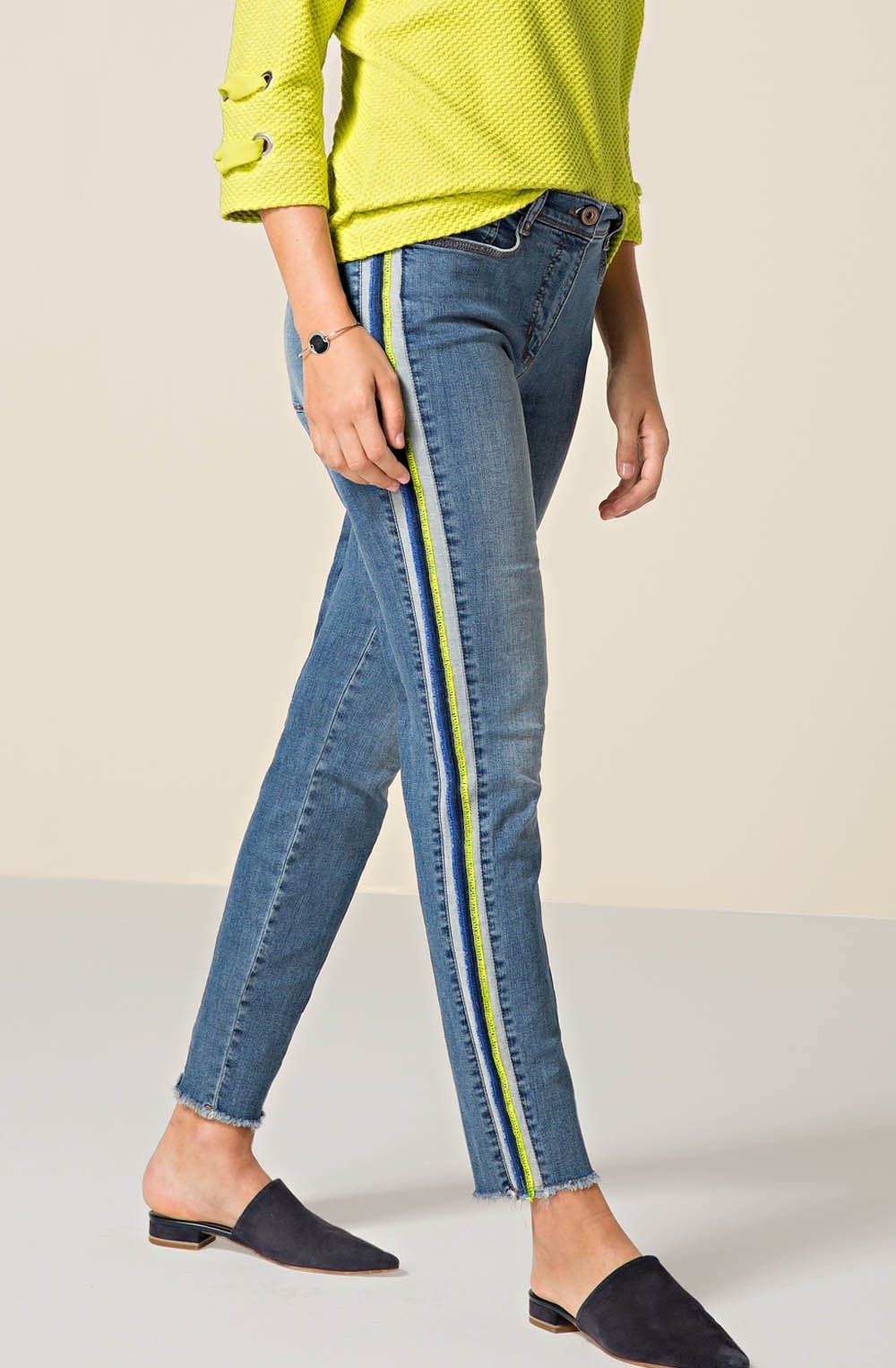 Blue Denim Slim Leg Jeans