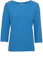 Blue Fine Ribbed Top
